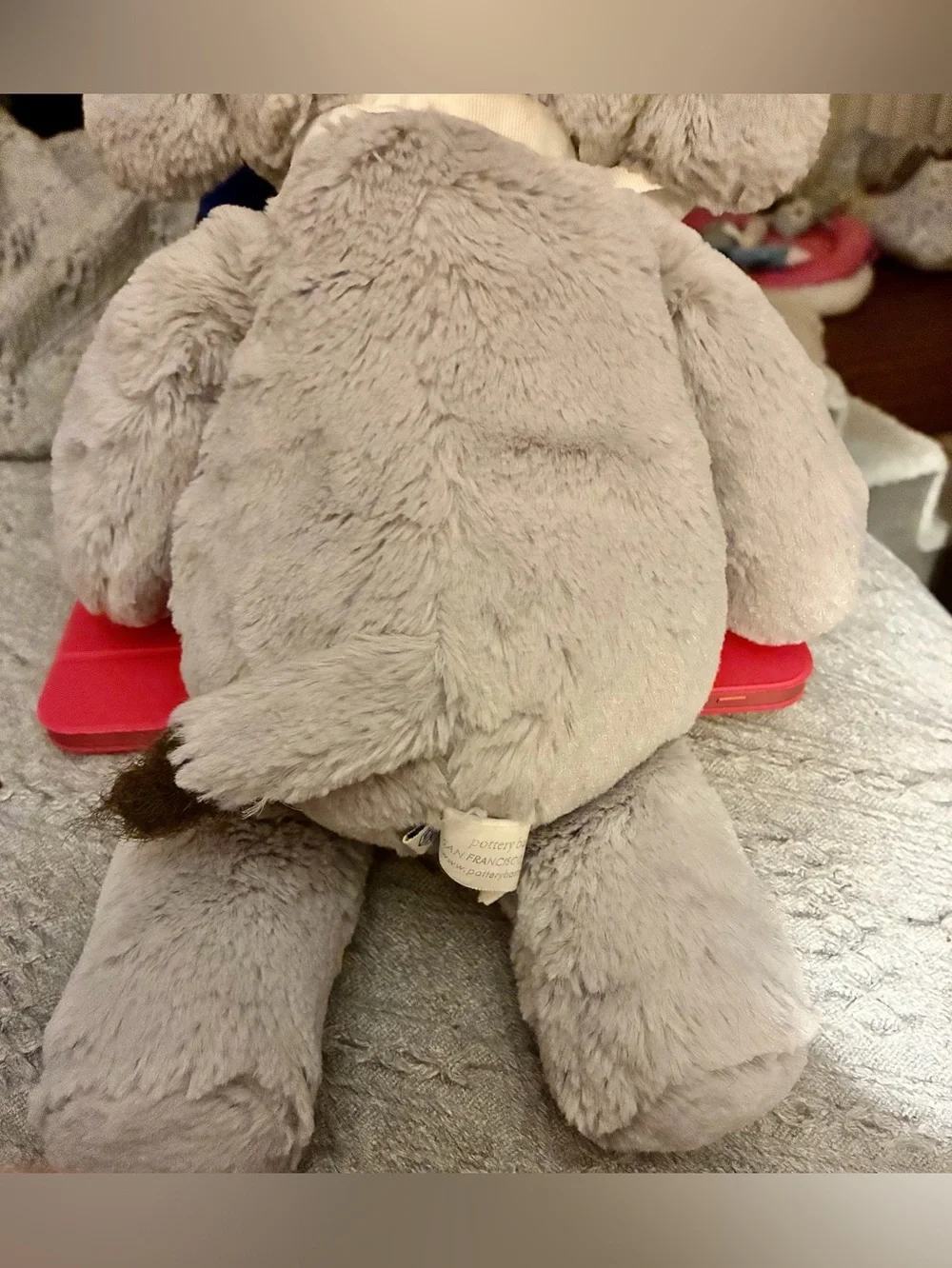 Pottery Barn Kids Nursery Collections Plush Grey Elephant. Clean & Sanitized. EC